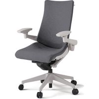 【組立設置込】イトーキ アクトチェア ハイバック 布張 ランバー無 可動肘 樹脂脚 ナイロンキャスター ハンガー付 灰×ダークグレーＴ 1脚（直送品）