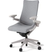 【組立設置込】イトーキ アクトチェア ハイバック 布張 ランバー無 可動肘 樹脂脚 ナイロンキャスター ハンガー付 灰×ホワイトグレーＴ 1脚（直送品）