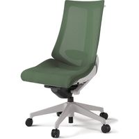 【組立設置込】イトーキ アクトチェア ハイバック メッシュ ランバー付 肘無 樹脂脚 ウレタンキャスター ハンガー付 灰×アイビーグリーン 1脚（直送品）