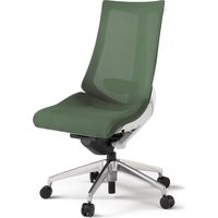 【組立設置込】イトーキ アクトチェア ハイバック メッシュ ランバー付 肘無 アルミ脚 ナイロンキャスター ハンガー付 白×アイビーグリーン 1脚（直送品）