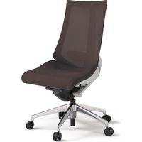【設置込】イトーキ アクトチェア ハイバック メッシュ ランバー付 肘無 アルミ脚 ナイロンキャスター ハンガー無 灰×チョコレートブラウン 1脚（直送品）
