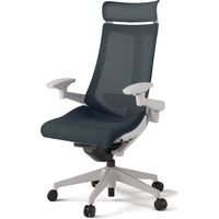 【組立設置込】イトーキ アクトチェア EXハイバック メッシュ ランバー付 可動肘 樹脂脚 ウレタンキャスター ハンガー無 灰×オフブラックＷ 1脚（直送品）