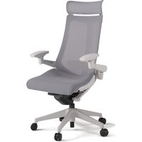 【組立設置込】イトーキ アクトチェア EXハイバック メッシュ ランバー付 可動肘 樹脂脚 ウレタンキャスター ハンガー無 灰×ライトグレーＷ 1脚（直送品）