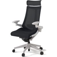 【組立設置込】イトーキ アクトチェア EXハイバック メッシュ ランバー付 可動肘 樹脂脚 ウレタンキャスター ハンガー無 灰×ブラックT 1脚（直送品）