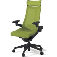 【組立設置込】イトーキ アクトチェア EXハイバック メッシュ ランバー付 可動肘 樹脂脚 ウレタンキャスター ハンガー無 黒×モスグリーン 1脚（直送品）