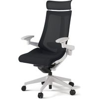 【組立設置込】イトーキ アクトチェア EXハイバック メッシュ ランバー付 可動肘 樹脂脚 ウレタンキャスター ハンガー無 白×ブラックT 1脚（直送品）