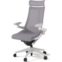 【組立設置込】イトーキ アクトチェア EXハイバック メッシュ ランバー付 可動肘 樹脂脚 ウレタンキャスター ハンガー無 白×ライトグレーＷ 1脚（直送品）