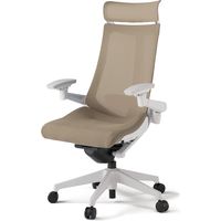 【組立設置込】イトーキ アクトチェア EXハイバック メッシュ ランバー付 可動肘 樹脂脚 ウレタンキャスター ハンガー無 白×サンドイエロー 1脚（直送品）