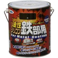 アサヒペン 油性シリコン鉄部用 1.6L 黒 AP9010725 1缶（直送品）