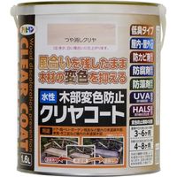 アサヒペン 水性木部変色防止コート 1.6L ツヤ消クリヤ AP9018662 1本（直送品）