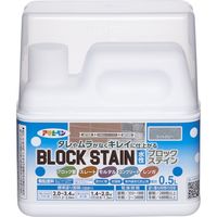 アサヒペン 水性ブロックステイン 0.5L ライトグレー AP9018674 1個（直送品）