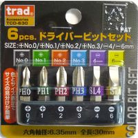三共コーポレーション TRAD 6Pドライバービットセット TCD-630#820224　1セット（直送品）