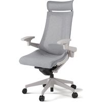 【組立設置込】イトーキ アクトチェア EXハイバック メッシュ ランバー付 可動肘 樹脂脚 ウレタンキャスター ハンガー無 灰×ホワイトグレーＴ 1脚（直送品）