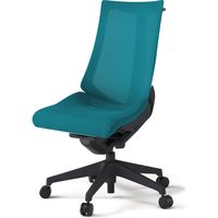 【組立設置込】イトーキ アクトチェア ハイバック メッシュ ランバー無 肘無 樹脂脚 ウレタンキャスター ハンガー付 黒×ストロングブルー 1脚（直送品）