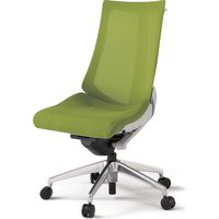 【組立設置込】イトーキ アクトチェア ハイバック メッシュ ランバー無 肘無 アルミ脚 ウレタンキャスター ハンガー付 灰×モスグリーン 1脚（直送品）