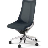 【組立設置込】イトーキ アクトチェア ハイバック メッシュ ランバー無 肘無 アルミ脚 ウレタンキャスター ハンガー付 灰×オフブラックＷ 1脚（直送品）