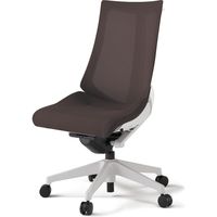 【組立設置込】イトーキ アクトチェア ハイバック メッシュ ランバー無 肘無 樹脂脚 ナイロンキャスター ハンガー付 白×チョコレートブラウン 1脚（直送品）