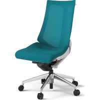 【組立設置込】イトーキ アクトチェア ハイバック メッシュ ランバー無 肘無 アルミ脚 ナイロンキャスター ハンガー付 灰×ストロングブルー 1脚（直送品）
