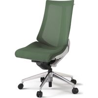 【組立設置込】イトーキ アクトチェア ハイバック メッシュ ランバー無 肘無 アルミ脚 ナイロンキャスター ハンガー付 灰×アイビーグリーン 1脚（直送品）