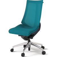 【組立設置込】イトーキ アクトチェア ハイバック メッシュ ランバー無 肘無 アルミ脚 ナイロンキャスター ハンガー付 黒×ストロングブルー 1脚（直送品）