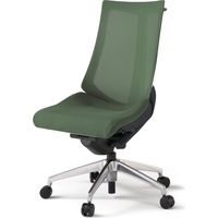 【組立設置込】イトーキ アクトチェア ハイバック メッシュ ランバー無 肘無 アルミ脚 ナイロンキャスター ハンガー付 黒×アイビーグリーン 1脚（直送品）