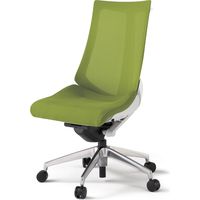 【組立設置込】イトーキ アクトチェア ハイバック メッシュ ランバー無 肘無 アルミ脚 ナイロンキャスター ハンガー付 白×モスグリーン 1脚（直送品）