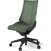 【設置込】イトーキ アクトチェア ハイバック メッシュ ランバー無 肘無 樹脂脚 ウレタンキャスター ハンガー無 黒×アイビーグリーン 1脚（直送品）