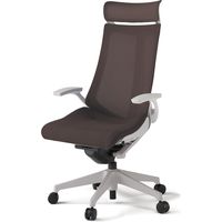 【組立設置込】イトーキ アクトチェア EXハイバック メッシュ ランバー無 固定肘 樹脂脚 ウレタンキャスター ハンガー無 灰×チョコブラウン 1脚（直送品）