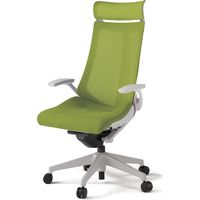 【組立設置込】イトーキ アクトチェア EXハイバック メッシュ ランバー無 固定肘 樹脂脚 ウレタンキャスター ハンガー無 灰×モスグリーン 1脚（直送品）