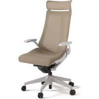 【組立設置込】イトーキ アクトチェア EXハイバック メッシュ ランバー無 固定肘 樹脂脚 ウレタンキャスター ハンガー無 灰×サンドイエロー 1脚（直送品）