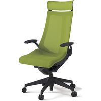 【組立設置込】イトーキ アクトチェア EXハイバック メッシュ ランバー無 固定肘 樹脂脚 ウレタンキャスター ハンガー無 黒×モスグリーン 1脚（直送品）