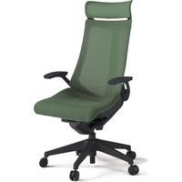 【組立設置込】イトーキ アクトチェア EXハイバック メッシュ ランバー無 固定肘 樹脂脚 ウレタンキャスター ハンガー無 黒×アイビーグリーン 1脚（直送品）