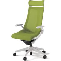 【組立設置込】イトーキ アクトチェア EXハイバック メッシュ ランバー無 固定肘 樹脂脚 ウレタンキャスター ハンガー無 白×モスグリーン 1脚（直送品）