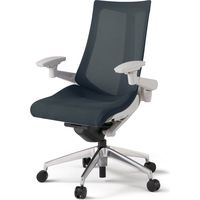 【設置込】イトーキ アクトチェア ハイバック メッシュ ランバー無 可動肘 アルミ脚 ナイロンキャスター ハンガー無 灰×オフブラックＷ 1脚（直送品）