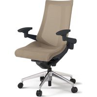 【設置込】イトーキ アクトチェア ハイバック メッシュ ランバー無 可動肘 アルミ脚 ナイロンキャスター ハンガー無 黒×サンドイエロー 1脚（直送品）