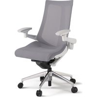 【設置込】イトーキ アクトチェア ハイバック メッシュ ランバー無 可動肘 アルミ脚 ナイロンキャスター ハンガー無 白×ライトグレーＷ 1脚（直送品）