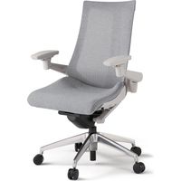 【設置込】イトーキ アクトチェア ハイバック メッシュ ランバー無 可動肘 アルミ脚 ナイロンキャスター ハンガー無 灰×ホワイトグレーＴ 1脚（直送品）