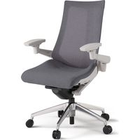 【設置込】イトーキ アクトチェア ハイバック メッシュ ランバー無 可動肘 アルミ脚 ナイロンキャスター ハンガー無 灰×ダークグレーＴ 1脚（直送品）