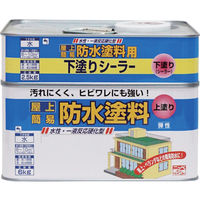 ニッぺ 水性屋上防水塗料セット 8.5kg グレー HUP002ー8.5 4976124246142 1缶(8500g)（直送品）