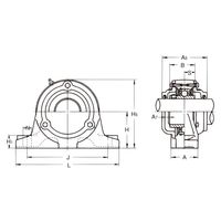 旭精工 ピロー形ユニット UCIP形 止めねじ付き、円筒穴形 CUCIP211CN 1個（直送品）