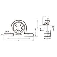 旭精工 ピロー形ユニット BLLP形 止めねじ付き、円筒穴形 BLLP6 1セット（5個）（直送品）