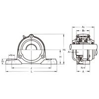 旭精工 ピロー形ユニット UKP+H形 アダプタ付き、テーパ穴形 CUKP328CN 1個（直送品）