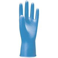 エステー　モデルローブ　No981　使いきりニトリル手袋　粉つき　M　ブルー　1箱（100枚入）（わけあり品）