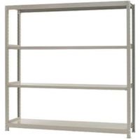 【車上渡し】フジテックス 中軽量ラック 200kg/段 1800*600*1800 4段 単体 ライトグレー（直送品）