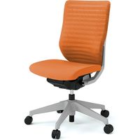 【設置込】イトーキ エピオスチェア 背メッシュ ハイバック 肘無 ロッキングレンジ調節 ウレタンキャスター 灰×アンバーオレンジ 1脚（直送品）