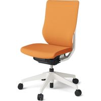 【設置込】イトーキ エピオスチェア 背メッシュ ハイバック 肘無 ロッキングレンジ調節 ナイロンキャスター 白×アンバーオレンジ 1脚（直送品）