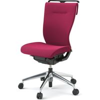 【設置込】イトーキ コセールチェア ハイバック 肘無 ハンガー付 アルミ脚 レッド×ホワイト×レッド 1脚（直送品）