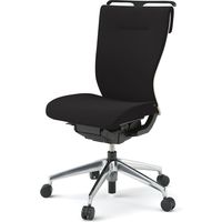 【設置込】イトーキ コセールチェア ハイバック 肘無 ハンガー付 アルミ脚 ブラック×ホワイト×ブラック 1脚（直送品）