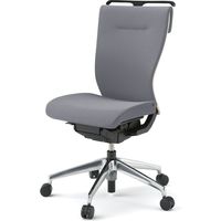 【設置込】イトーキ コセールチェア ハイバック 肘無 ハンガー付 アルミ脚 ライトグレー×ホワイト×ライトグレー 1脚（直送品）