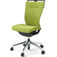 【設置込】イトーキ コセールチェア ハイバック 肘無 ハンガー付 アルミ脚 モスグリーン×ホワイト×モスグリーン 1脚（直送品）